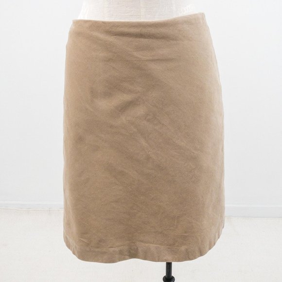 DKNY Donna Karan 6 Corduroy Mini Skirt Tan